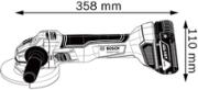 Акумуляторна кутова шліфувальна машина Bosch GWS 18V-10 (06019J4002) без АКБ та ЗП