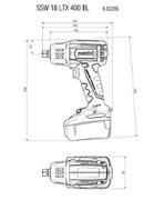 Акумуляторний ударний гайкокрут Metabo SSW 18 LTX 400 BL LiHD 2x4.0 Ah (602205800)