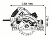 Пила дискова Bosch GKS 65 GCE в коробці (0601668900)