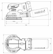 Акумуляторна ексцентрикова шліфмашина Metabo PowerMaxx SXA 12-125 BL (602035840) (без АКБ та ЗП)