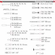 Професійний Набір інструментів 1/2   1/4 Intertool ET-7078