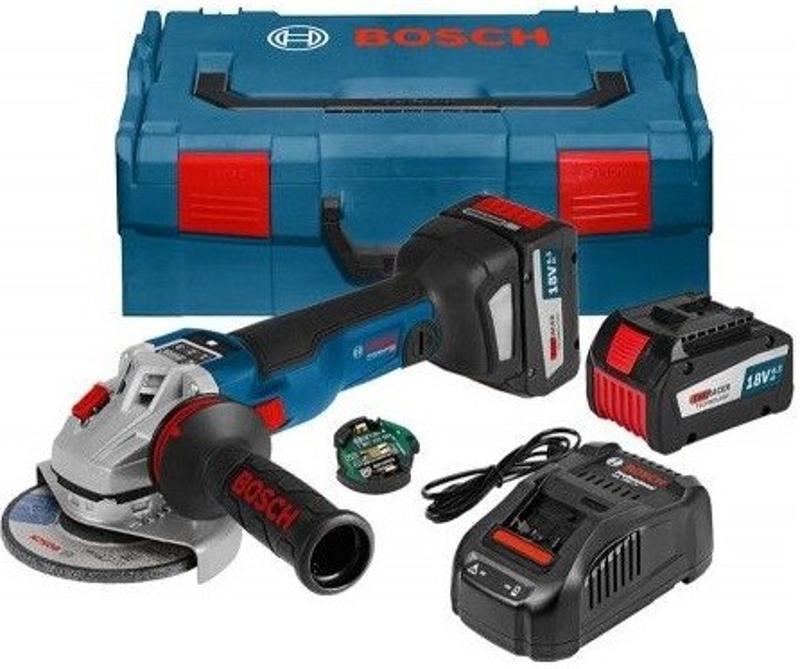 Акумуляторна кутова шліфувальна машина Bosch GWS 18V-10 SC (125 мм 2x5.0 Ah GAL 1880 L-boxx) (06019G340D)