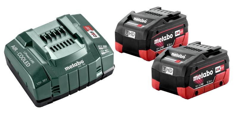 Набір акумуляторний Metabo 2 x LiHD 5.5 Ah + ASC 145 (685122000)