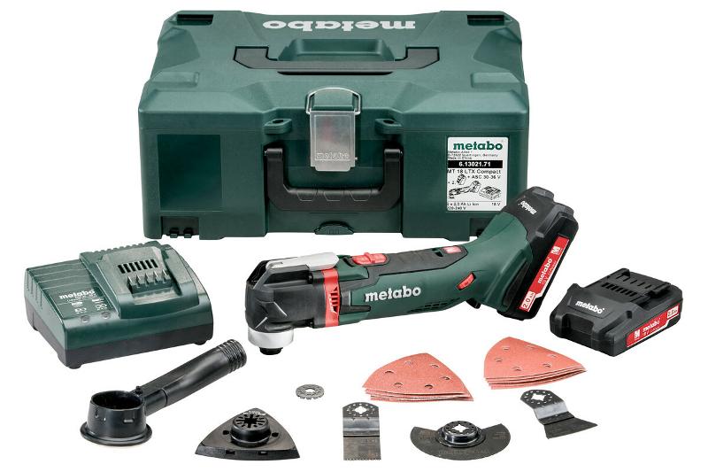 Акумуляторний універсальний інструмент Metabo MT 18 LTX (2x2.0 Аг) (набір аксесуарів) (Metaloc)